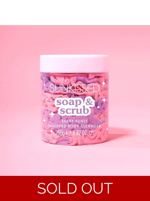 Sunkissed Soap and Scrub Whipped Body Cleanser Berry Burst 250g